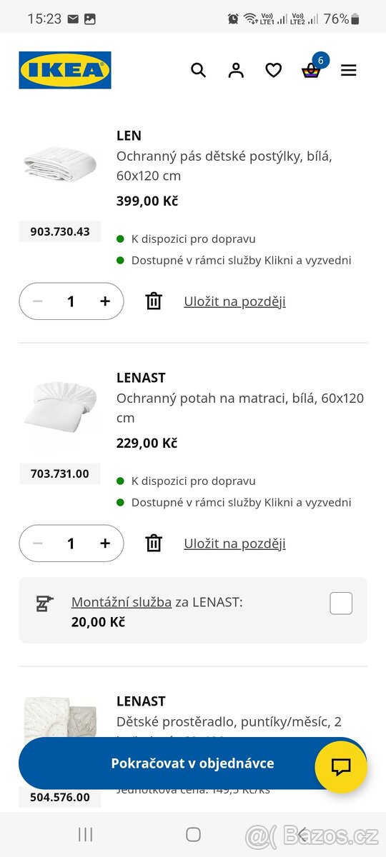 Dětská postýlka IKEA SUNDVIK bílá 60x120cm - 8