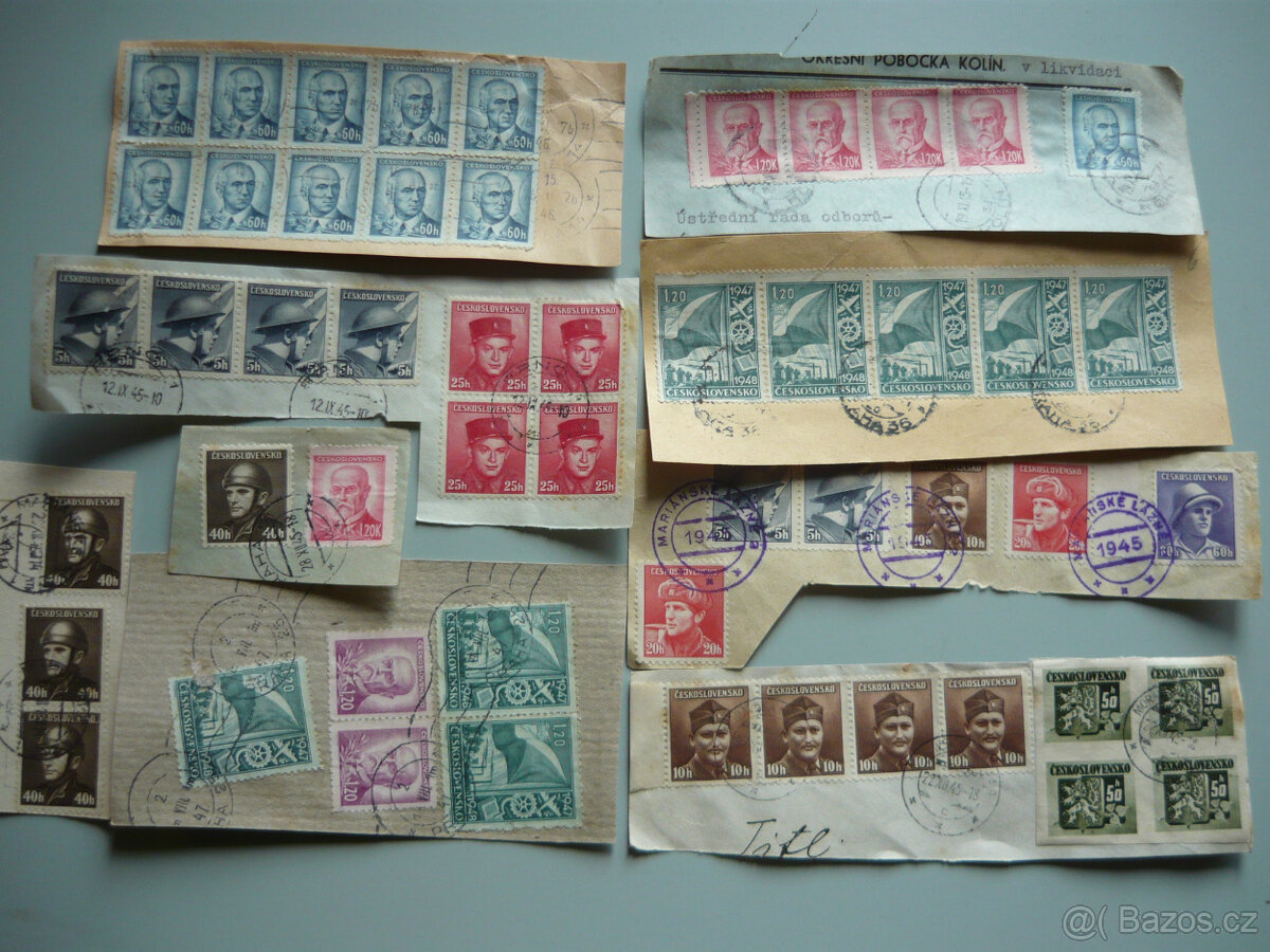 Známky poštovní květiny zvířata a čsr razítka - 8