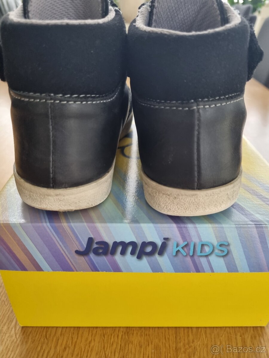 Barefoot boty Jonap 028 M černé celoroční kotníkové s hvězdo - 8