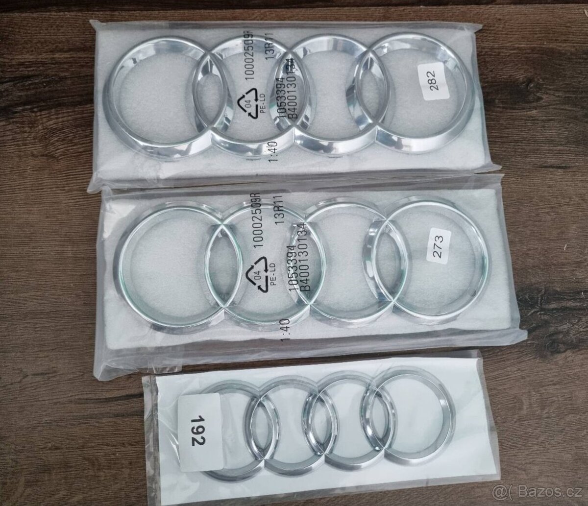 AUDI chromove znaky loga AUDI kruhy - 8