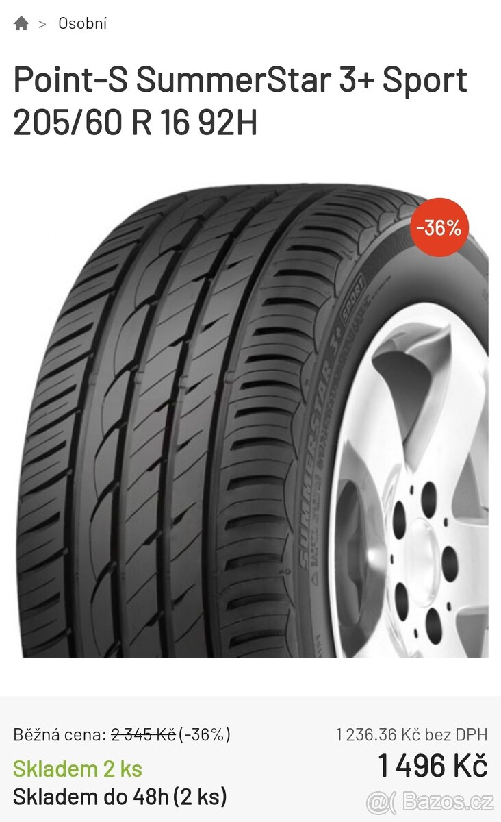 Letní pneu 205/60/16 DOT-0820 - 8