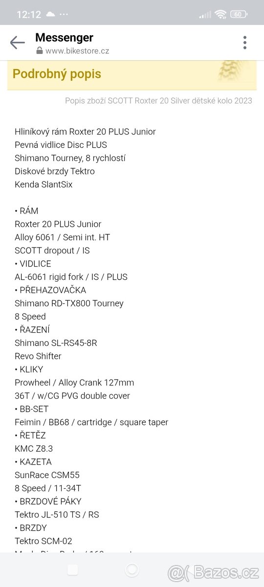 Dětské kolo Scott Roxter Silver 20 - 8