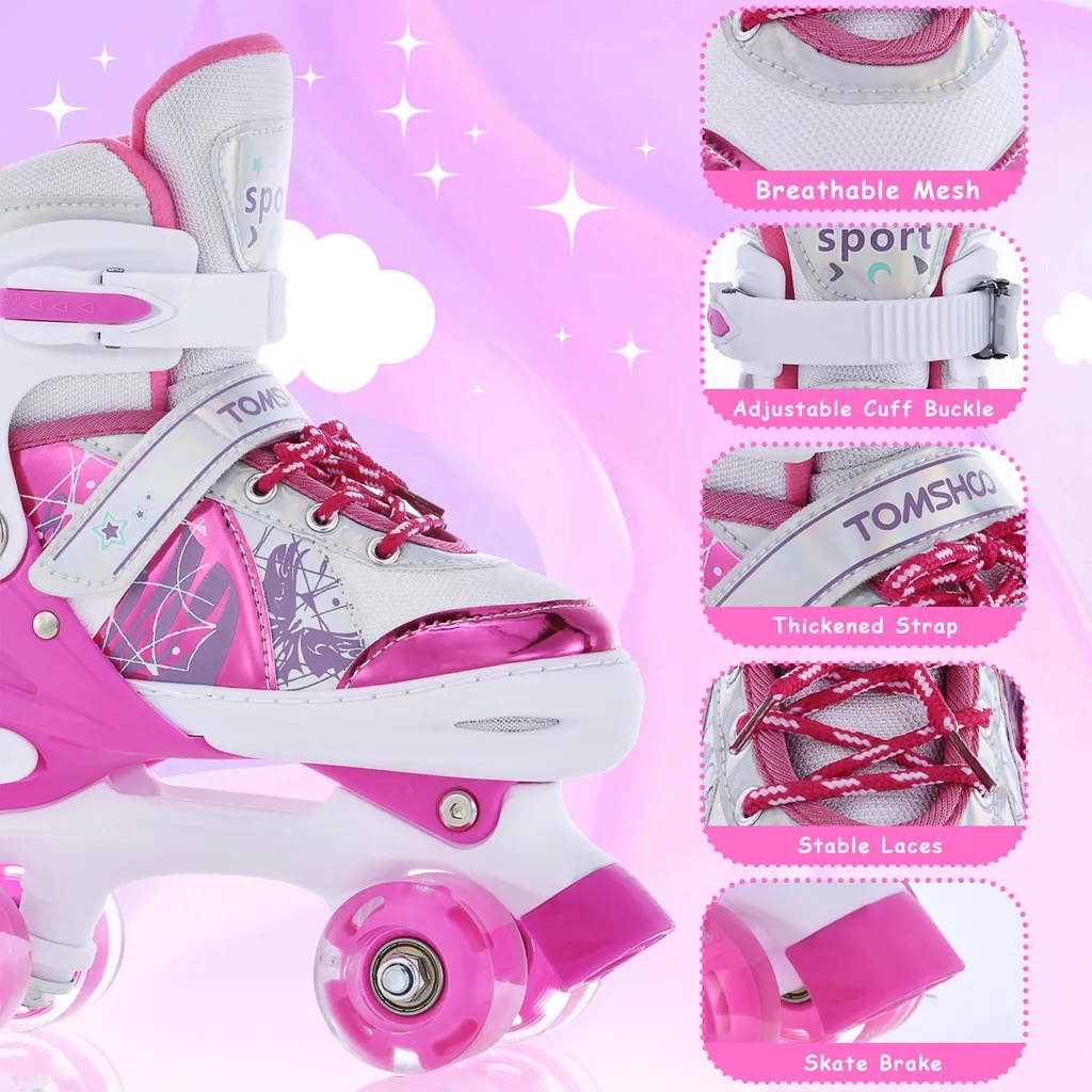 Rostoucí inline brusle, svítící kolečka, 33-38 - 8