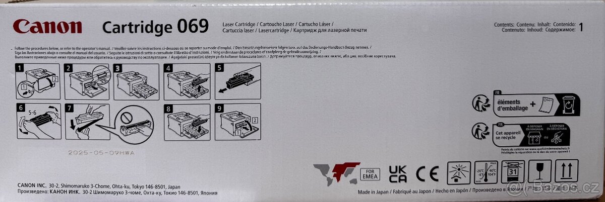 Toner černý 069 pro Canon - 8