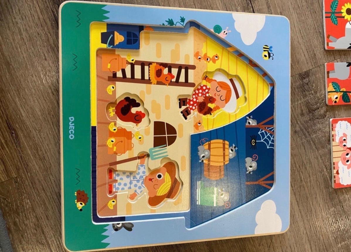 Djeco třívrstvá skládačka/puzzle - 8