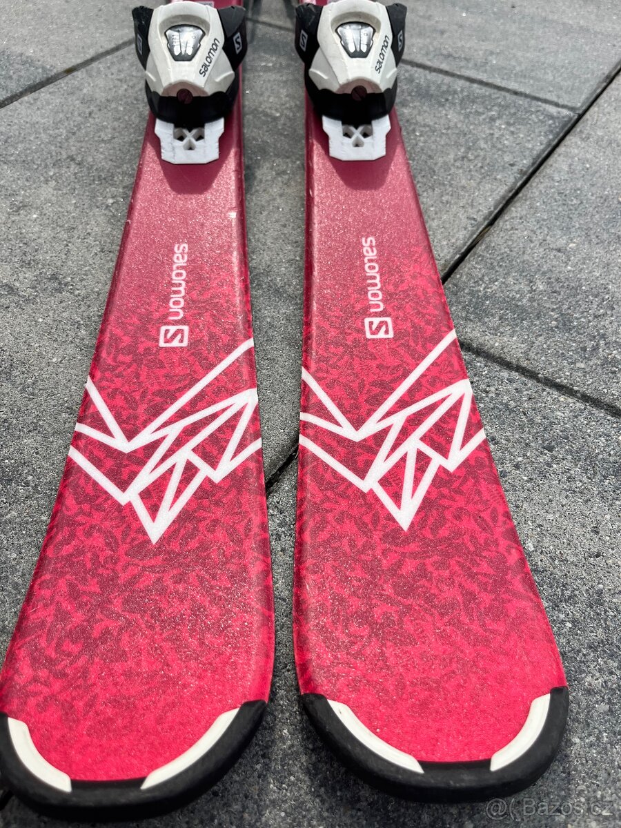 Dětské lyže Salomon + hůlky + lyžařské boty - 8