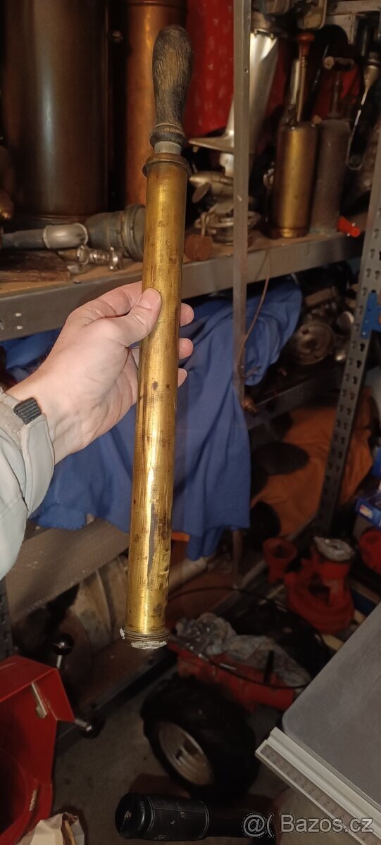 Stará pípa, džberovka, mosazná pumpa - 8