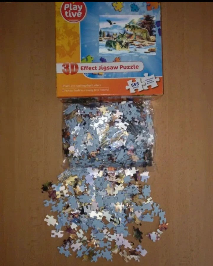 Puzzle - Vlčí rodina s 3D efektem - 8