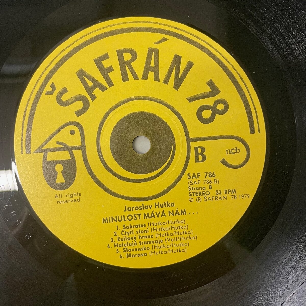 Jaroslav Hutka Minulost mává nám Šafrán – top stav+podpis - 8