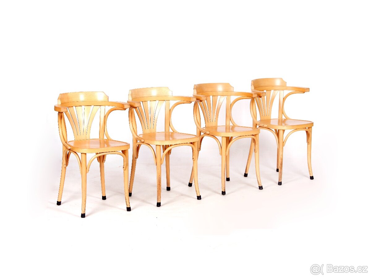 TON, české populární židle s područkami, 17 ks. - 8