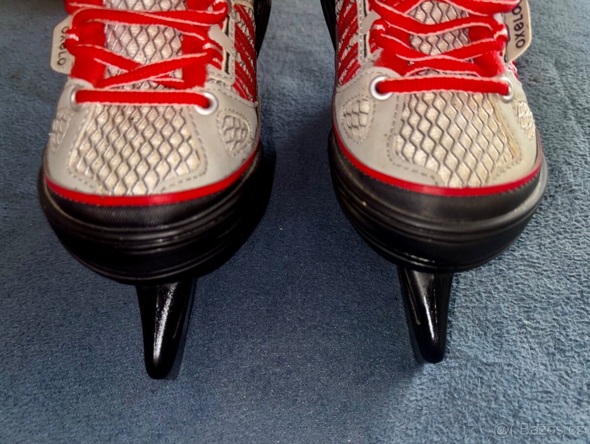 CHLAPECKÉ LEDNÍ BRUSLE FIT 500 ŠEDO-ČERVENÉ - 8