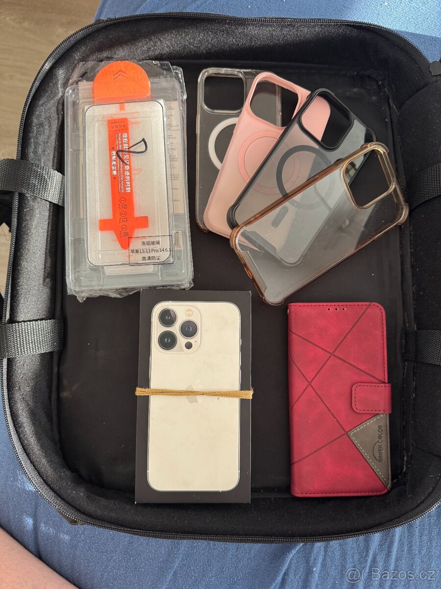 Prodám iphone 13pro 256GB Silver 98% baterie - 8