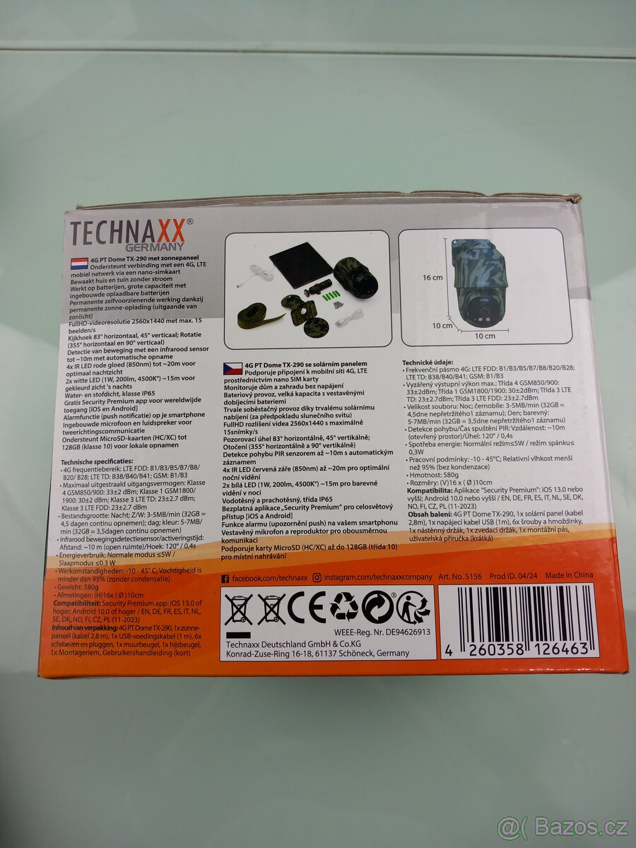 Technaxx 4G PT Dome bezpečnostní kamera - 8