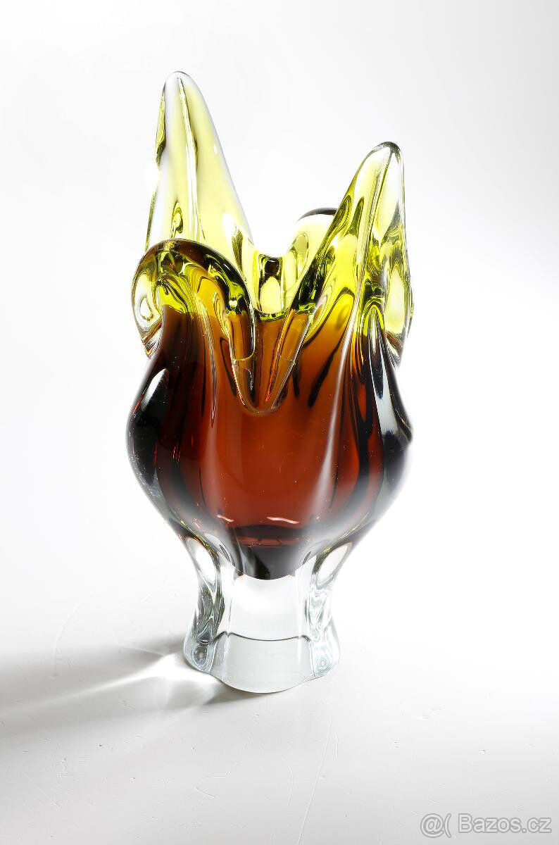 Váza hutní sklo Josef Hospodka - 8