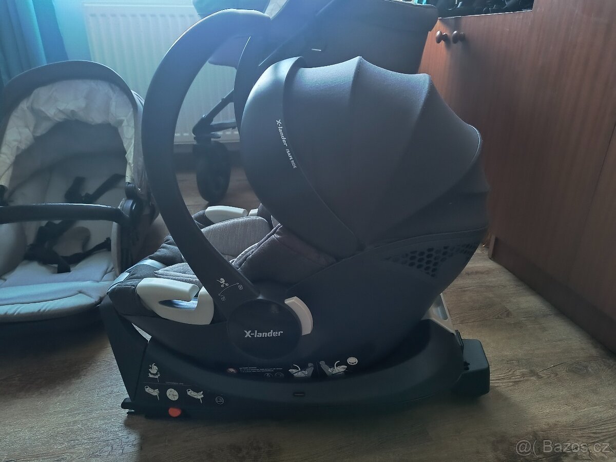 Kočárek X-LANDER Set 3v1 Evening Grey Isofix X-Move - 8