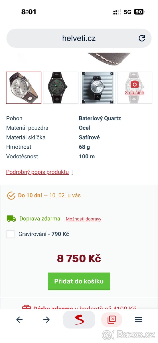 Junkers panské hodinky sappire crystal - 8