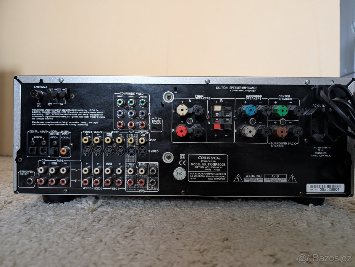 Domácí kino - reciever Onkyo + repro 5.1 Jamo - 8