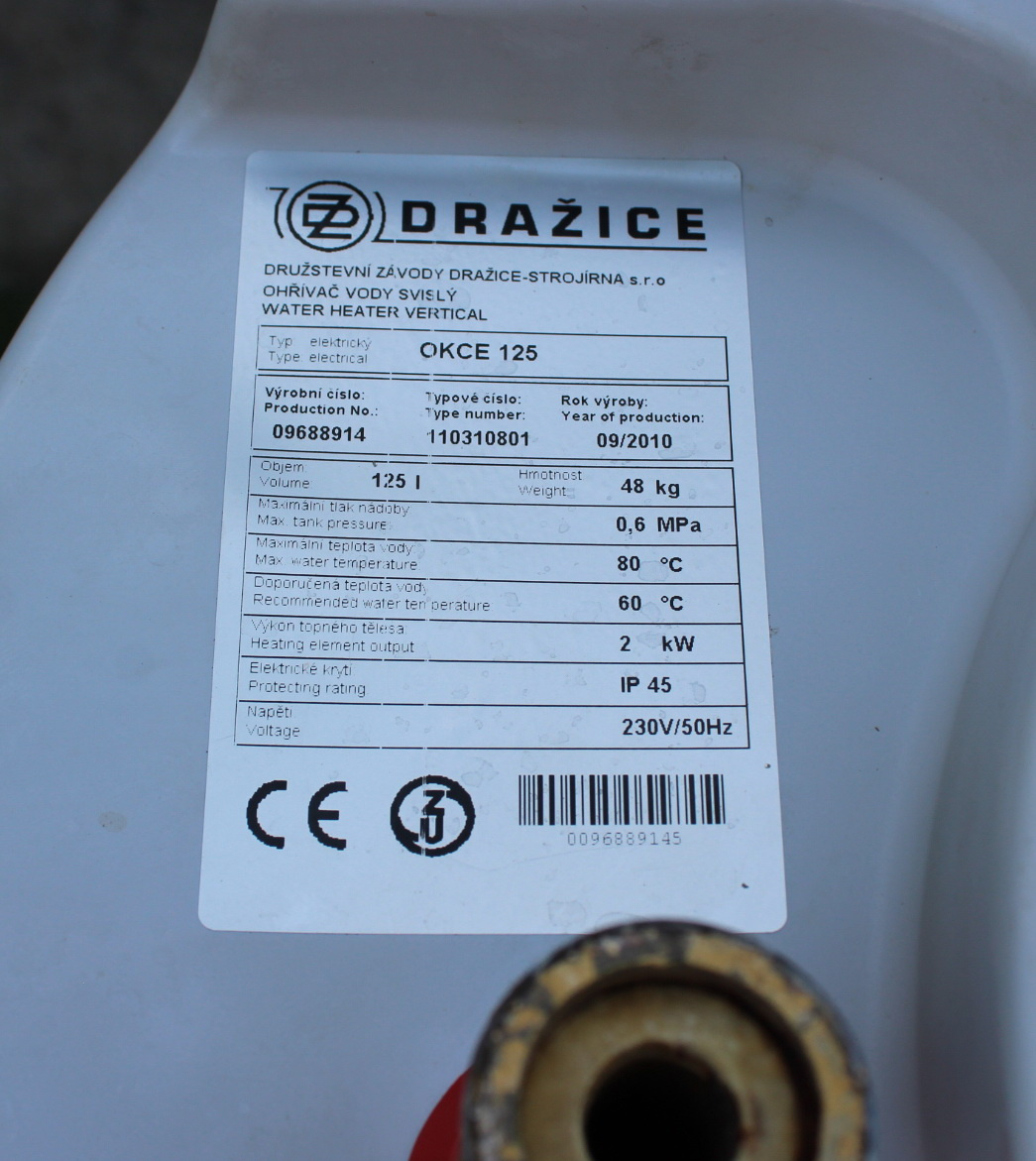 Bojler Dražice OKCE 125 - 8