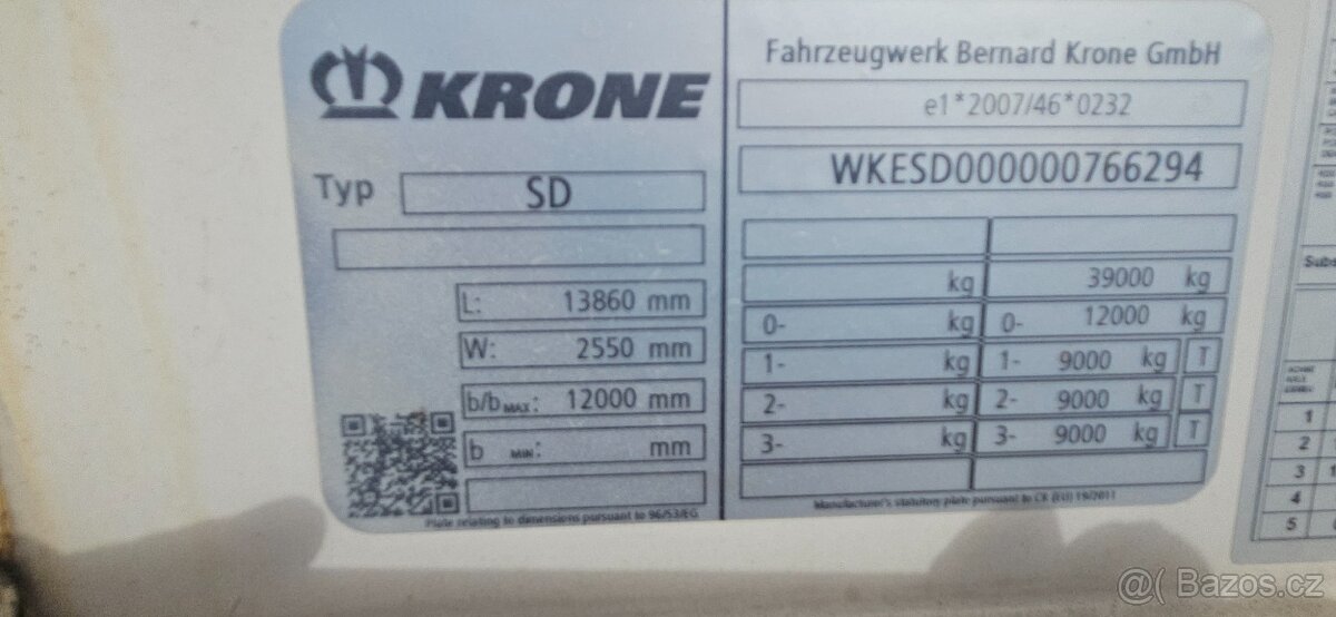 Návěs KRONE valníkový - 8