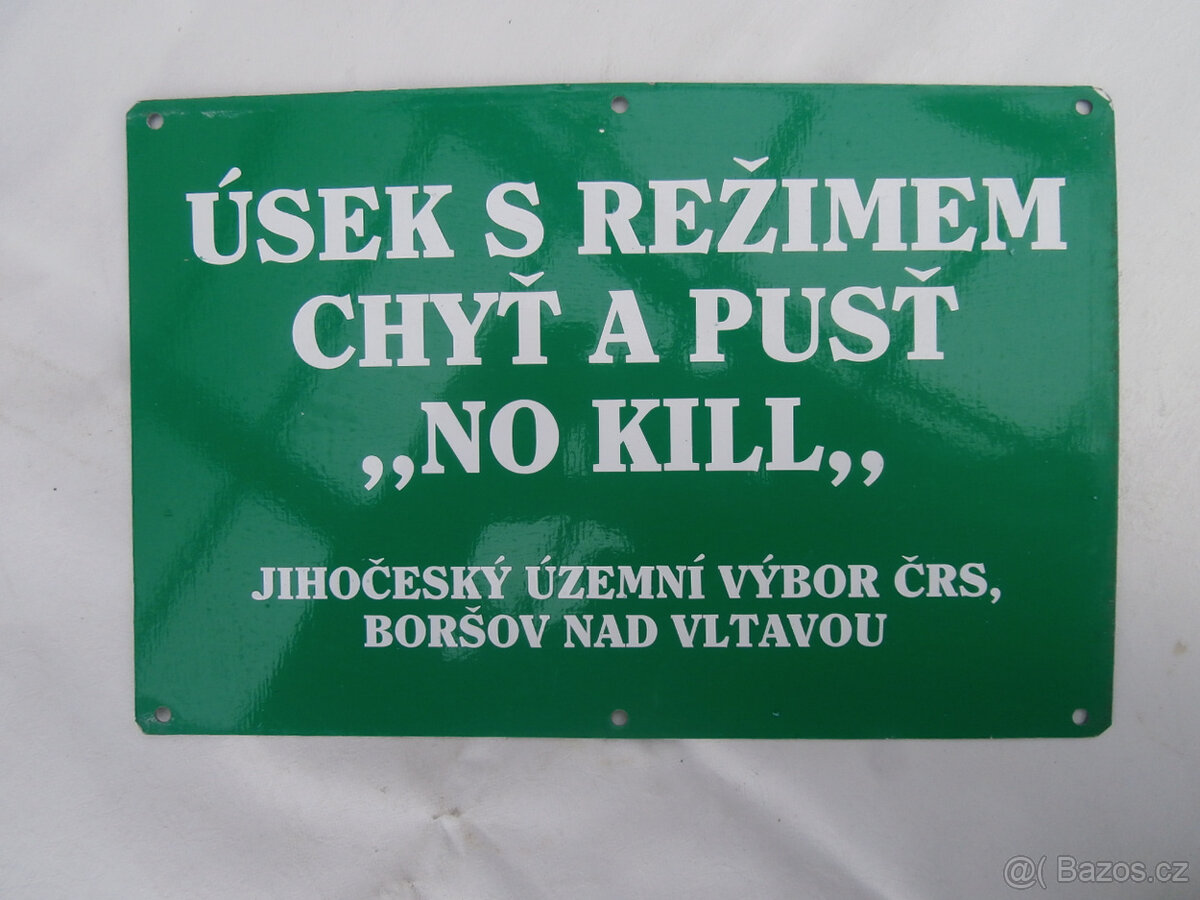 Cedule tabulka kovová rybářská za včetně poštovného 300 kč - 8