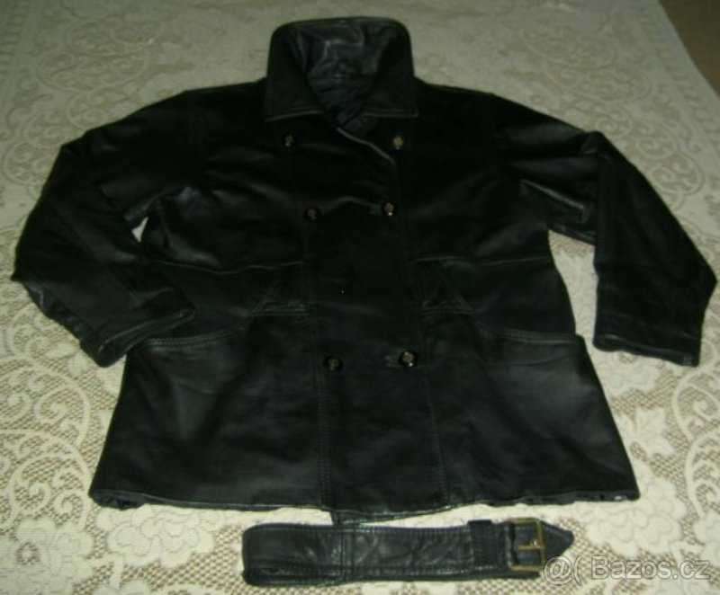 Dámská černá kožená dvouřadá bunda /Espaňa/ - 8