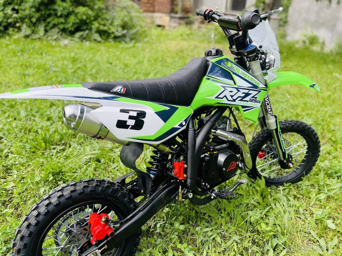 Pitbike Leramotors Jaguar 125ccm, kola 17/14, zelená - 8