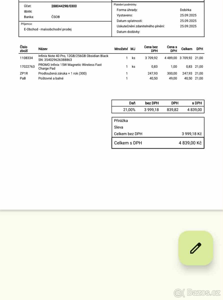 Prodám Infinity note 40 pro - 8
