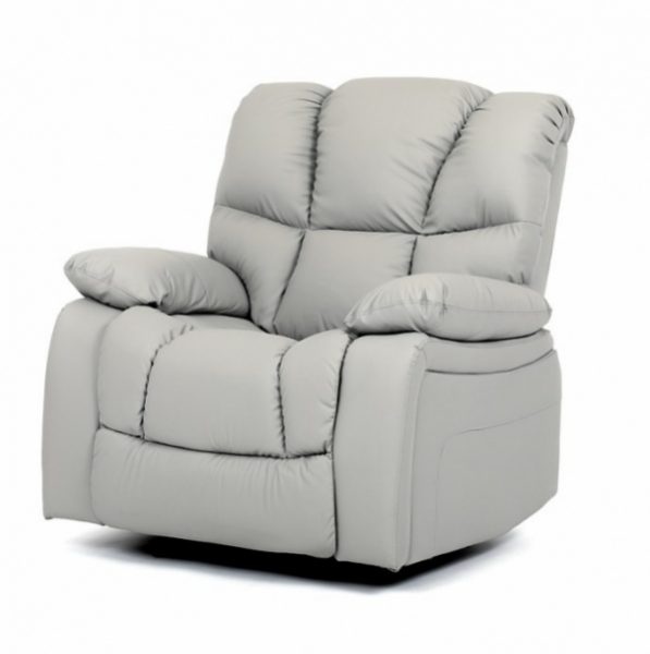 Stylové béžové křeslo TV-4075 z ekokůže - 8