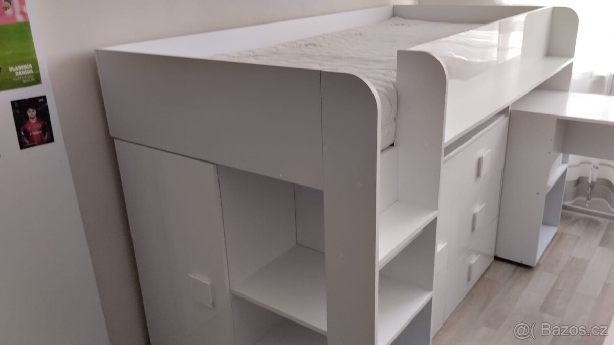 Dětská postel bílá - 8