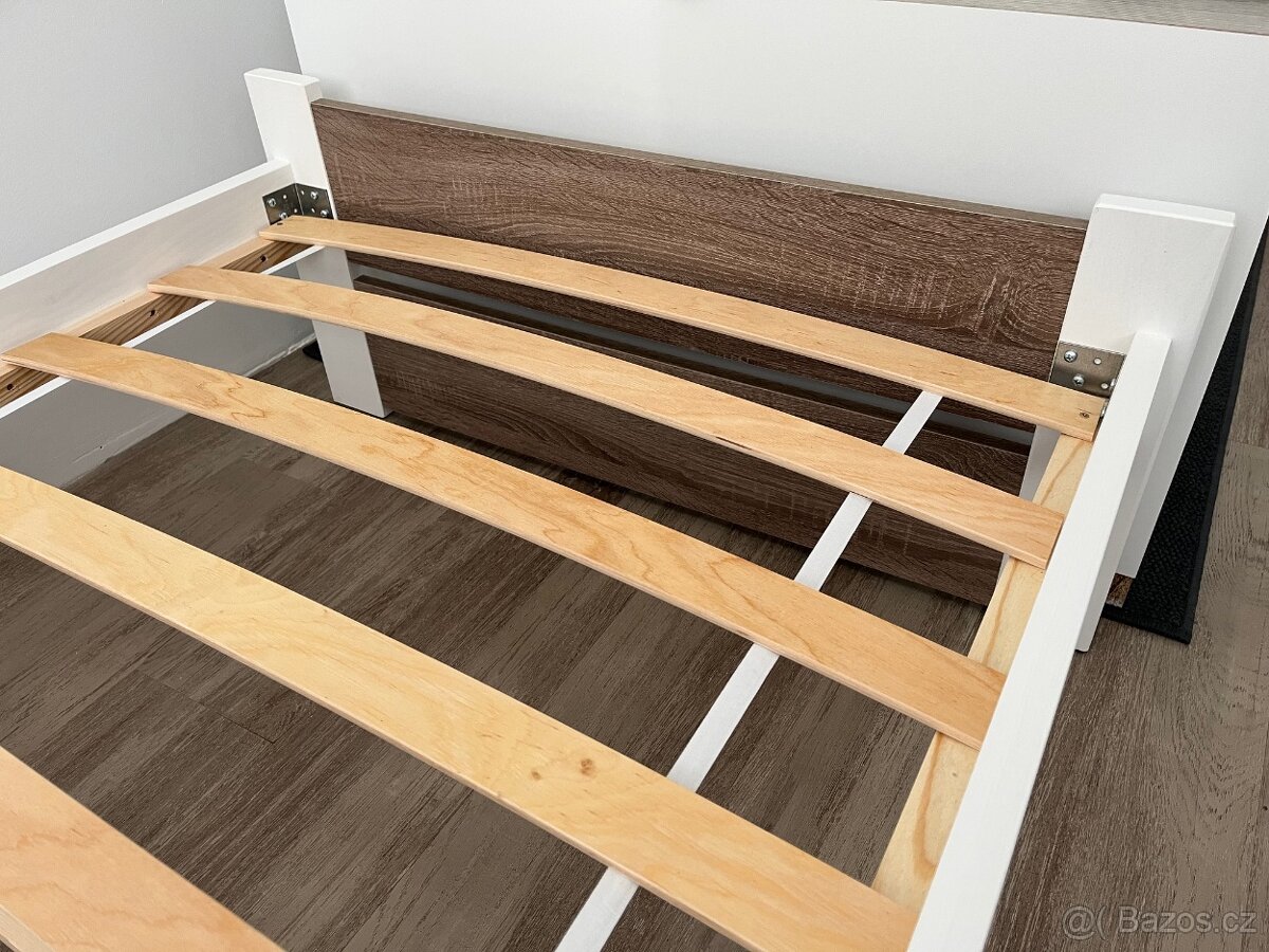 Nová postel 90 x 200 cm + rošt + noční stolek (zpevněno) - 8