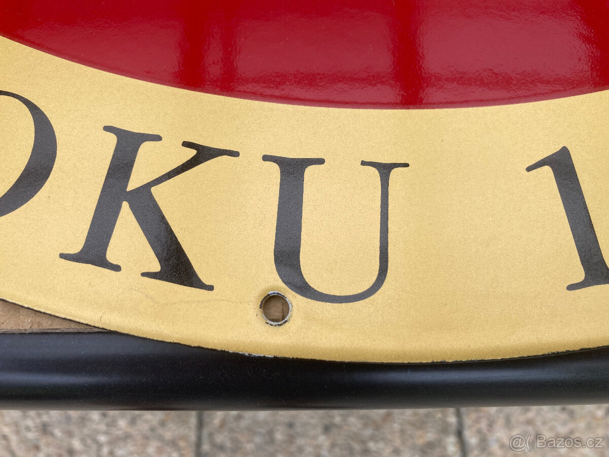 Cedule smaltovaná pivní GAMBRINUS za 1.000 kč s poštou - 8