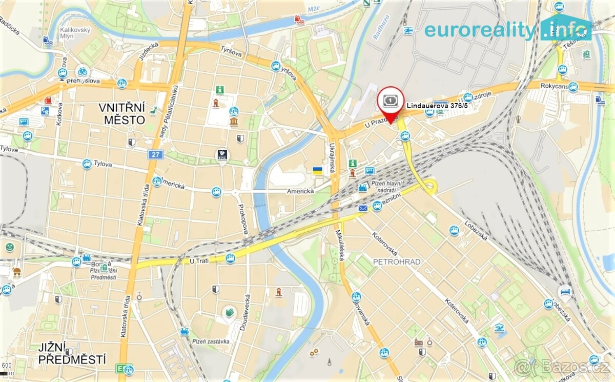 Pronájem, byt 2+1, 55 m2, Plzeň, ul. Lindauerova - 8