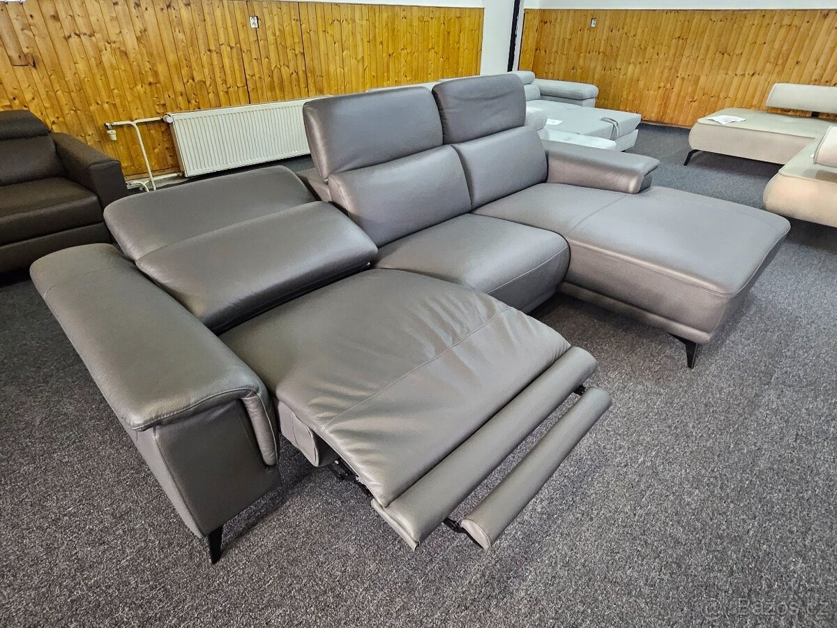 Kožená sedací souprava el.polohovací - 8