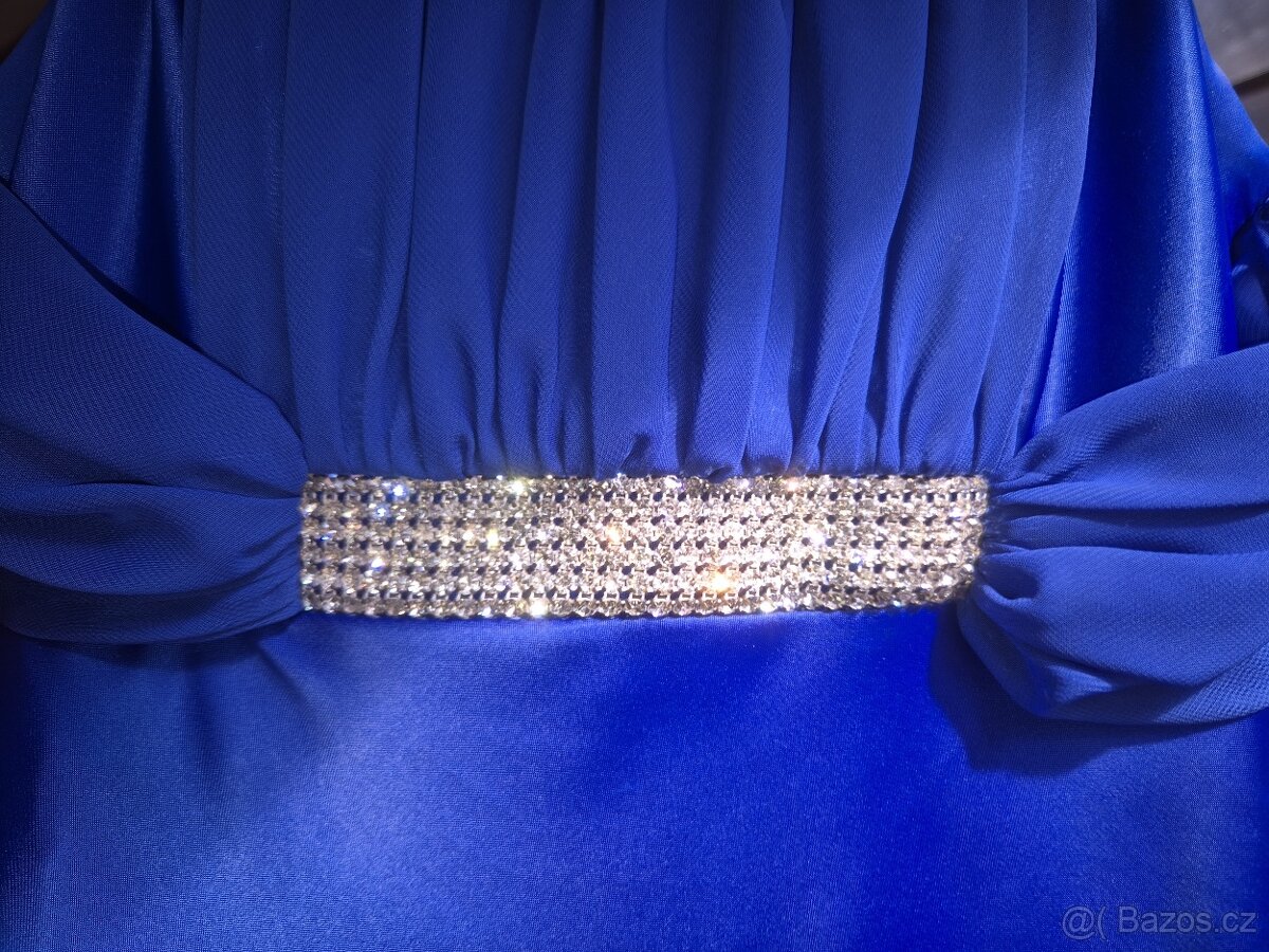 Plesové modré šaty - 8