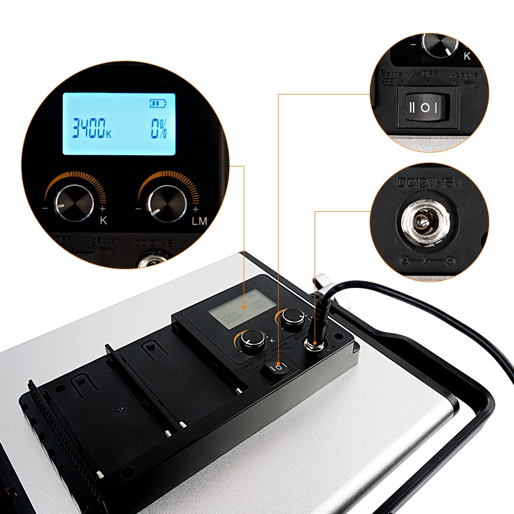 Profesionální LED foto/video světelná regulovatelná souprava - 8