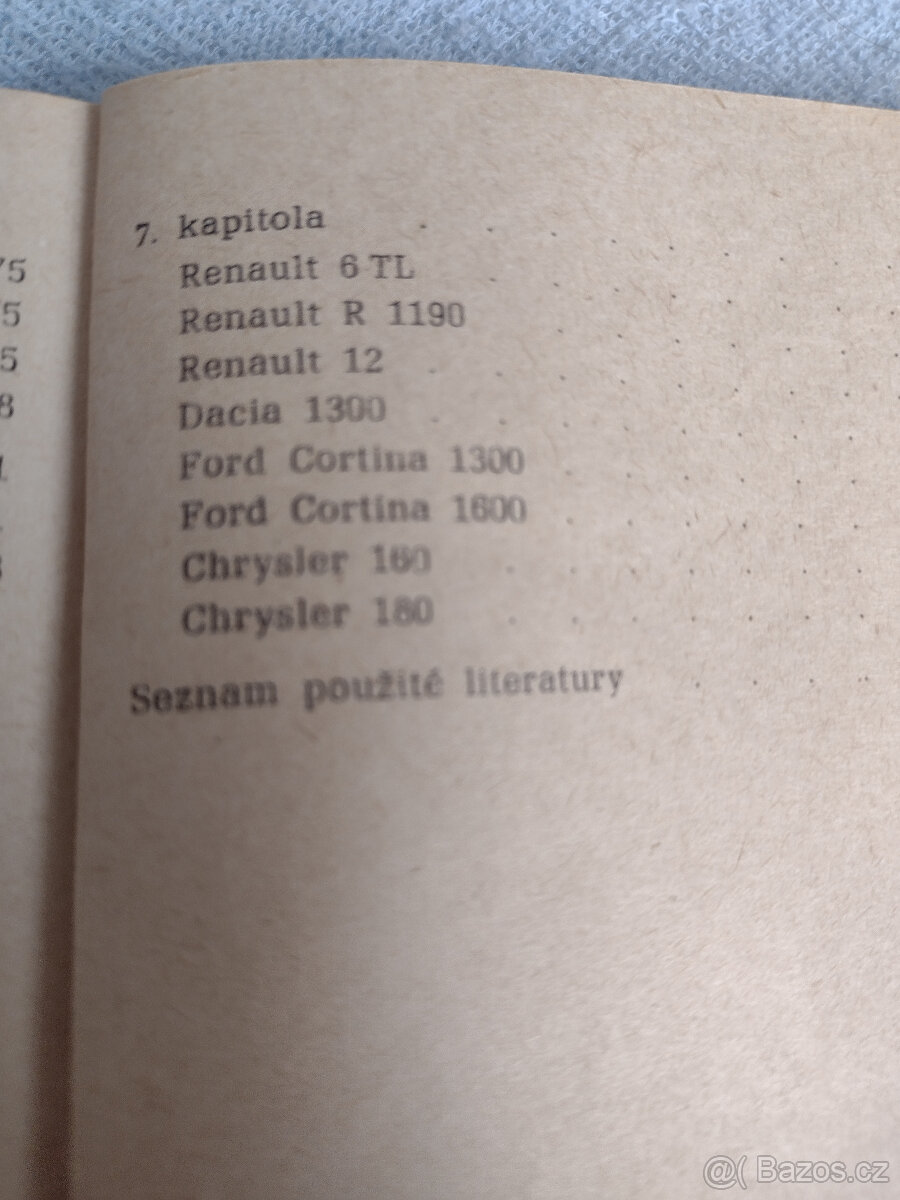SEŘIZOVÁNÍ MOTORŮ A EL. PŘÍSL. AUTOMOBILŮ, 1970, 72,74 - 8