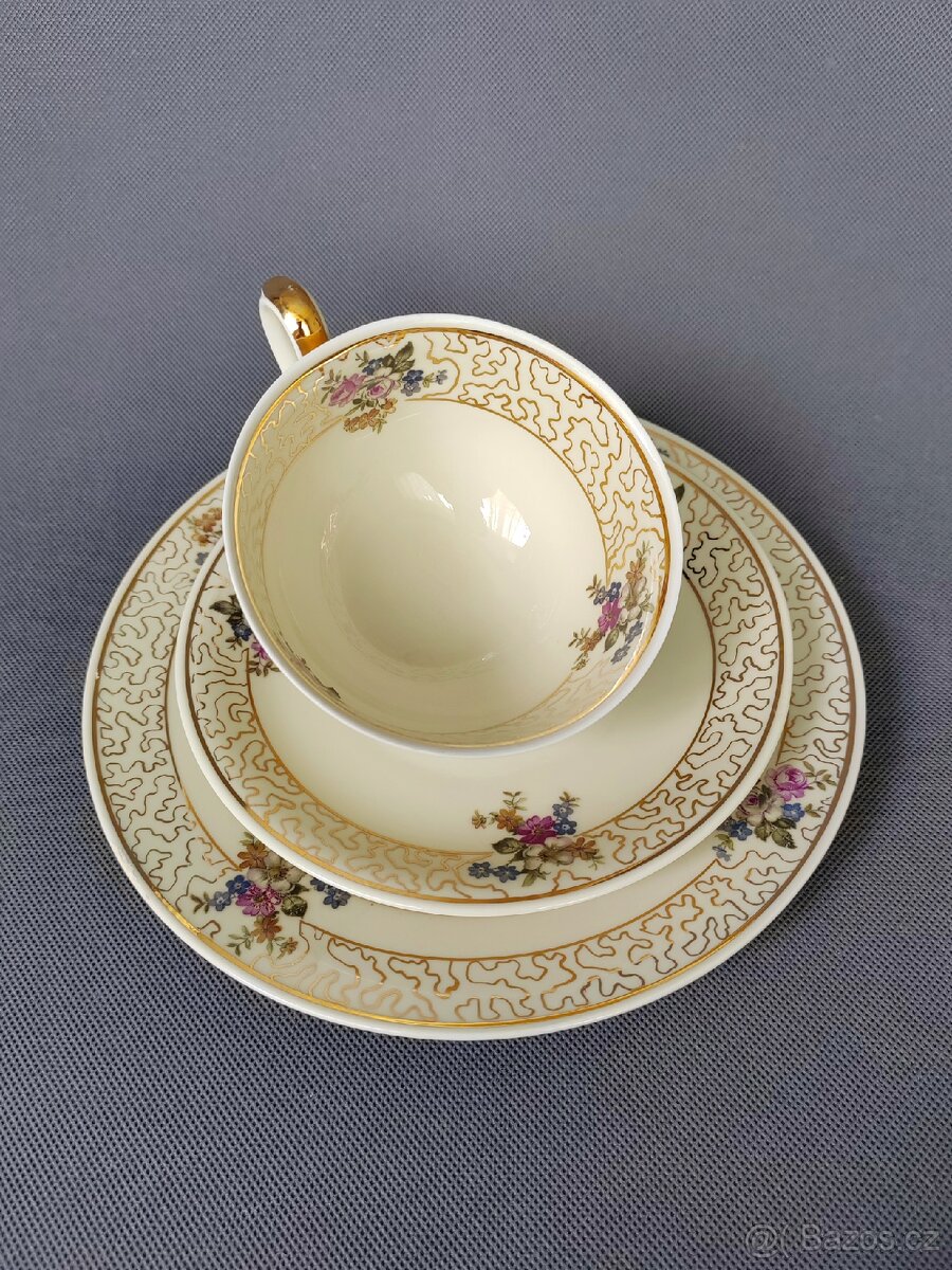Krásná porcelánová čajová sada Weimar Porzellan (1948-1953) - 8