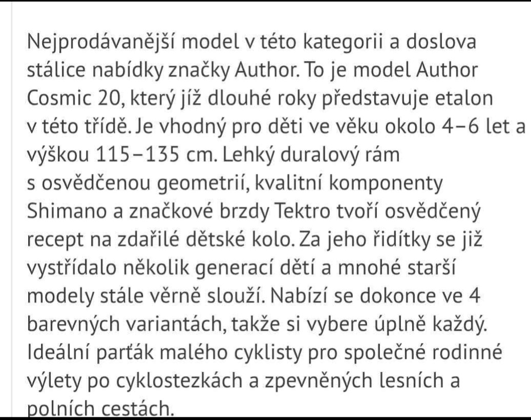 Dětské kolo AUTHOR cosmic 20 - 8