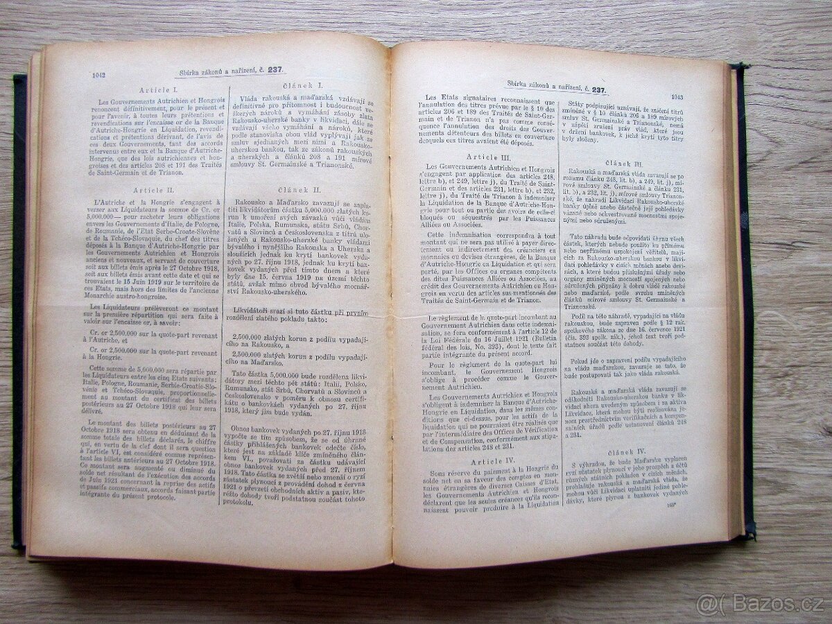 Sbírka zákonů a nařízení 1923 – prodej sbírky starých knih. - 8