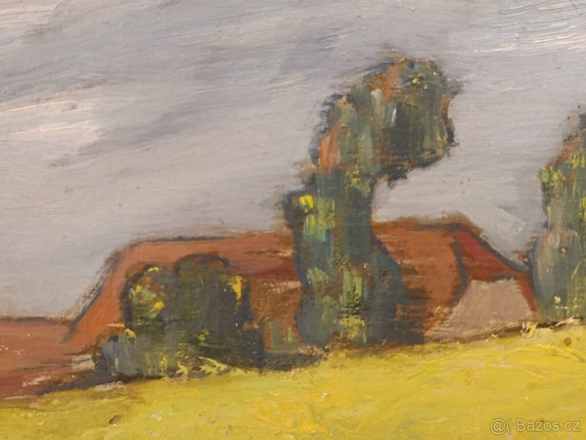 Obraz Jindřichův Hradec, Cihelna, olej 37x40 - 8