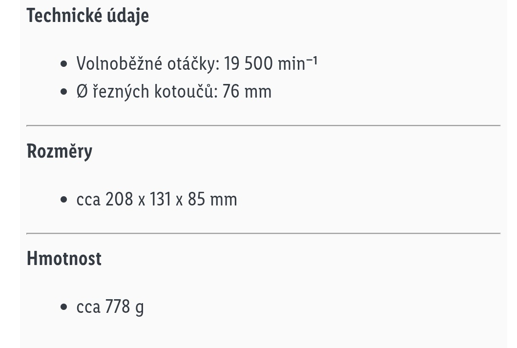 Aku bruska V20 Parkside - 8