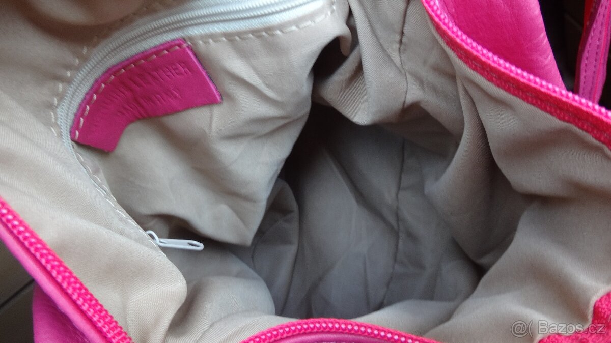 Krásná kožená italská kabelka/batoh 2v1- nepoužitá - 8