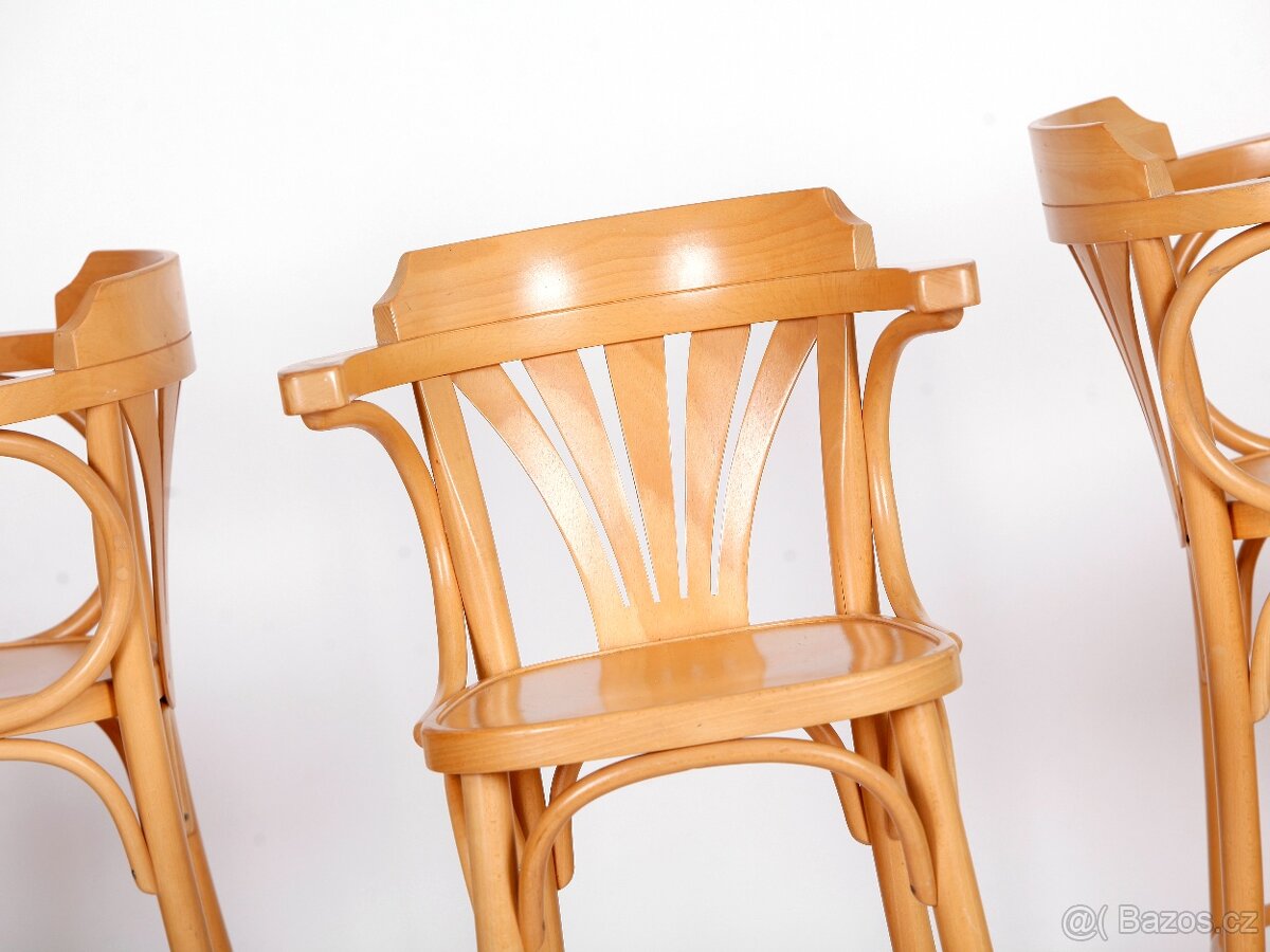 Kvalitní české barové židle TON, buk, 8 ks. - 8