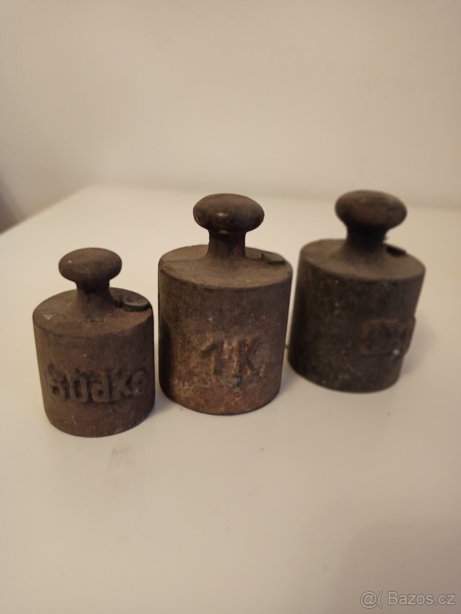 Starožitné závaží 3 kusy - 8