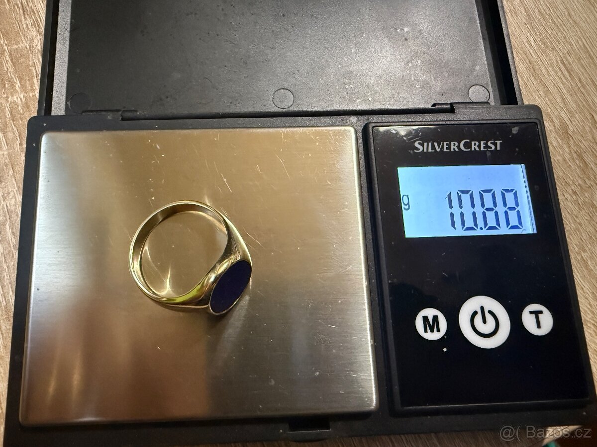 Zlatý panský prsten 10,88g 585/1000 - 8