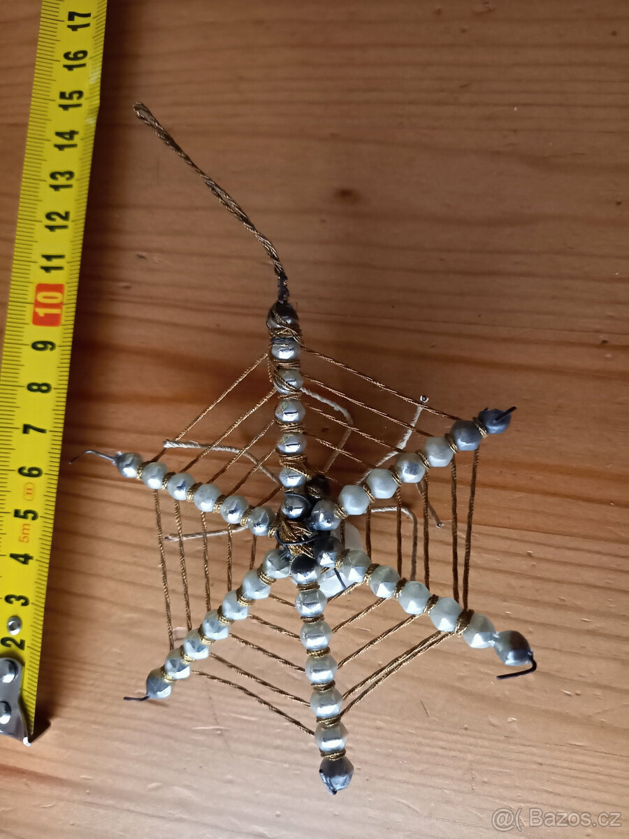 stará korálková ozdoba pavouk 2 kusy - 50. léta - 8