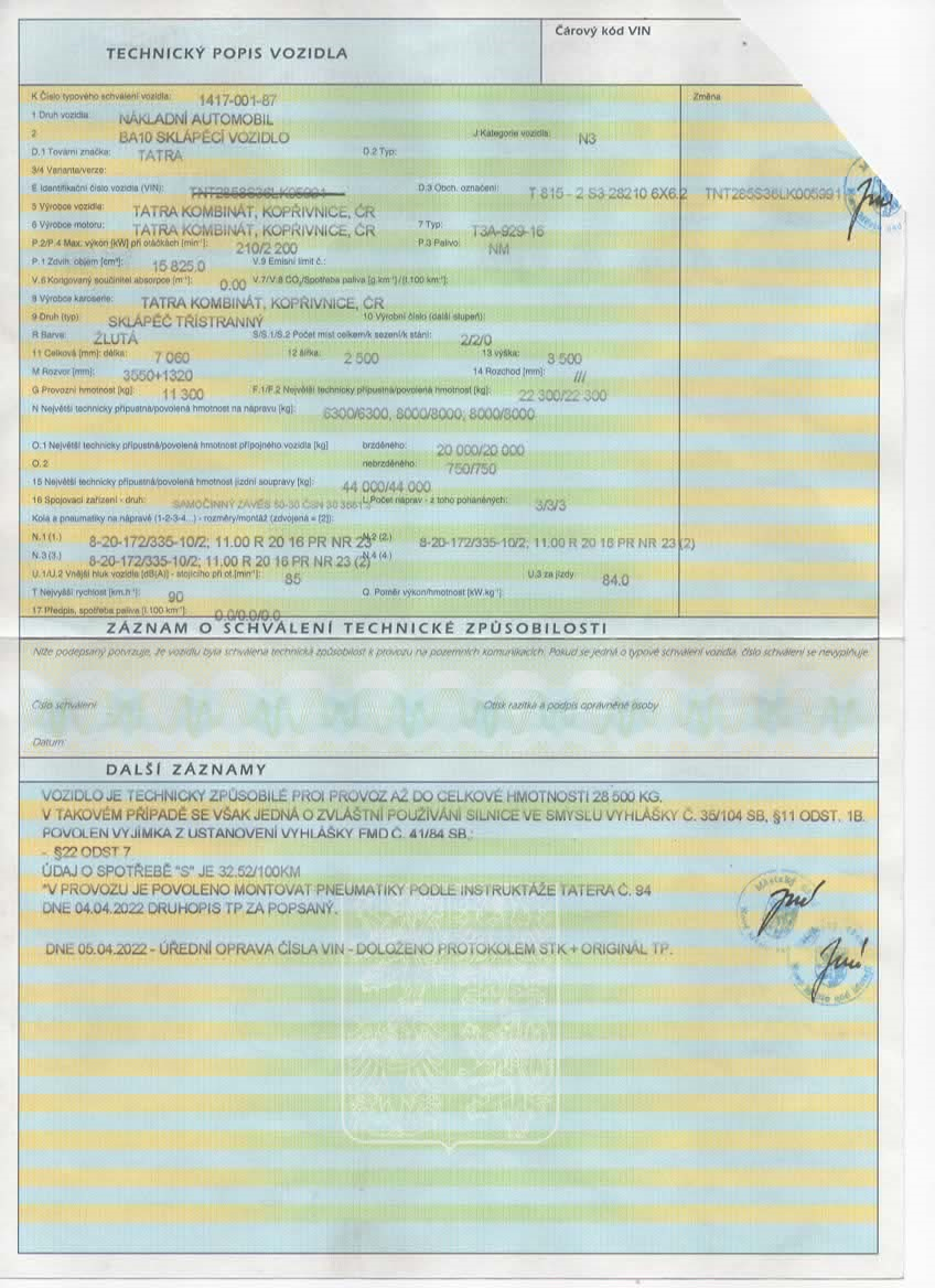 TATRA 815 T2 S3 6x6 sklápěč - 8