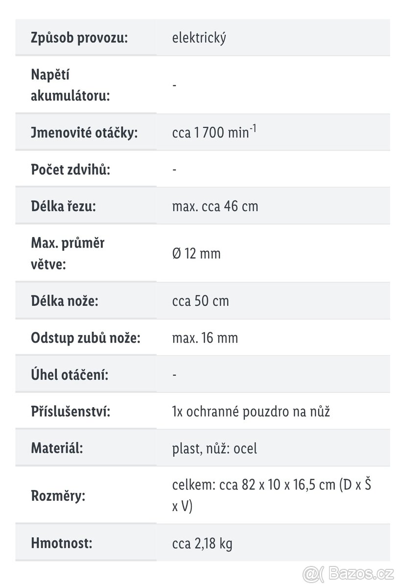 Elektrické nůžky na živý plot Parkside PHS 450 - 8