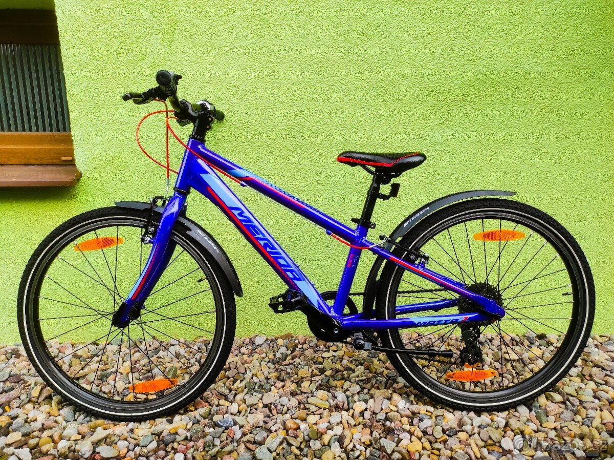 Značkové dětské kolo Merida 24" (modrá) - 8