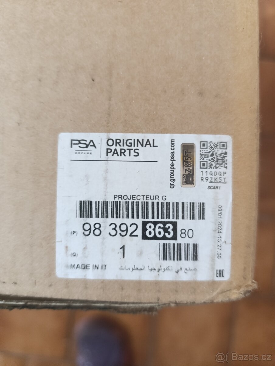 Levý Světlomet Peugeot 308 - 98392863 - 8